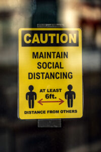 Bild: Caution, Social distancing